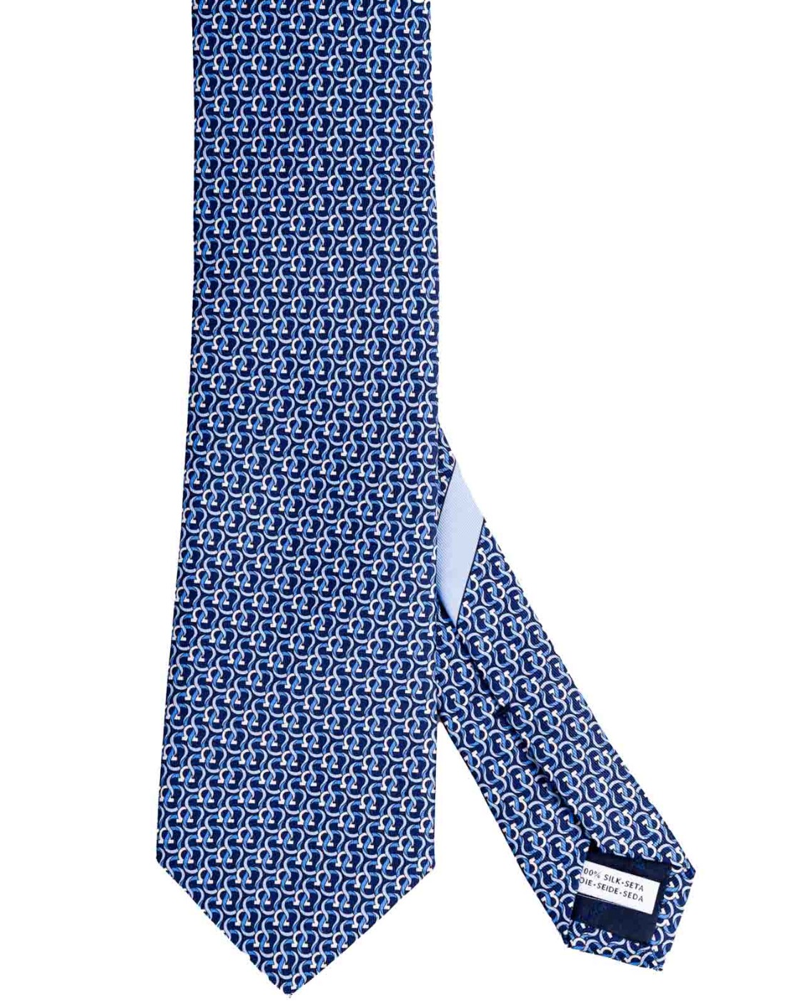 shop SALVATORE FERRAGAMO  Cravatta: Salvatore Ferragamo cravatta in seta con nastri sinuosi che s'intrecciano nell'iconica stampa Gancini.
Composizione: 100% seta.
Fabbricato in Italia.. 350720 754441-001 number 851038